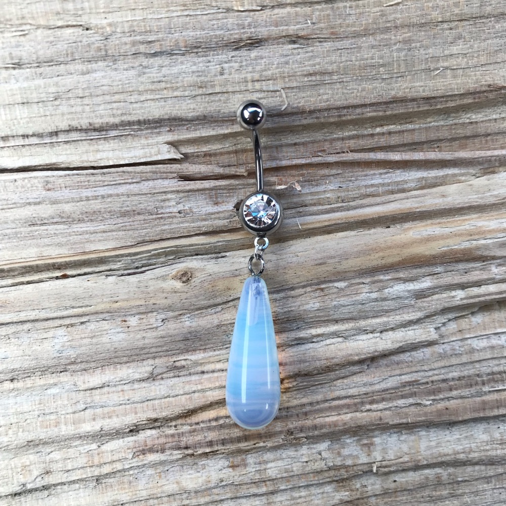Beautiful Iridescent Belly Button Ring